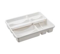 Range Couverts Universel Double 10 Compartiments - Blanc