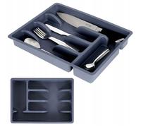 Range-couverts - VILDE - Universel - Plastique - 36x25,5x5,5 cm - Gris