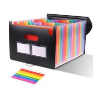 Range Document Bureau, Rangement Papier Administratif, Classeur Trieur 25 Compartiments, Extensible A4 Trieur Document avec Couvercle, A4 Organiseur Documents Extensible Accordéon Document
