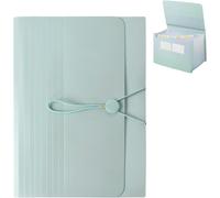 Range Document Bureau, Trieur A4 26 Compartiments, Avec Couvercle, Range Document Plastique, Extensible Organiseur Dossiers Accordéon, Design Accordéon,Grande Capacité(Vert Clair)