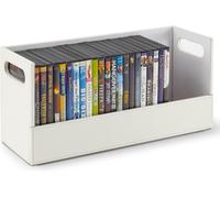 Range-DVD en simili cuir blanc - Capacité 28 disques - Compatible Blu-ray et jeux vidéo - JACK DANIELS