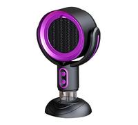 Range Hood Set, Tabletop Kitchen Vent, 2-Speed Exhaust Fan, 13.78x8.27x5.91 Inches Retractable Negative Ion Air Purifier, Compact, Ideal for Indoor Barbecues Black/Purple