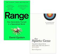 Range How Generalists Triumph in a Specialized World & The Sports Gene By David Epstein 2 Books Collection Set - David Epstein
