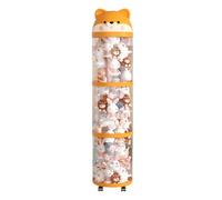 Range-Jouets Transparent | Tube Organisateur à Roulettes pour Peluches | Grand Conteneur Chien Moderne | Nursery/Chambre