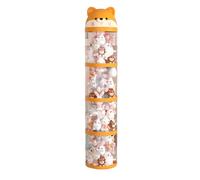 Range-Jouets Transparent | Tube Organisateur à Roulettes pour Peluches | Grand Conteneur Chien Moderne | Nursery/Chambre