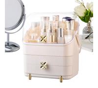 Range-Maquillage Comptoir Boîte de Présentation pour Parfums et Bijoux | Range-Maquillage Coiffeuse Couvercle Transparent Étanche Anti-Poussière Pour Salle De Bain Cuisine Vasque Coin Coiffeuse
