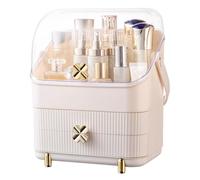 Range-Maquillage Comptoir Étagère Bureau avec pinceaux Bijoux et parfums | Rangement cosmétiques étanche et anti-poussière à couvercle transparent pour comptoir Pour Salle De Bain Cuisine Vasque C