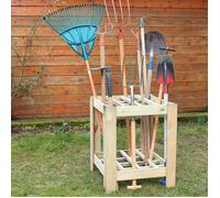 Range outils de jardin en bois
