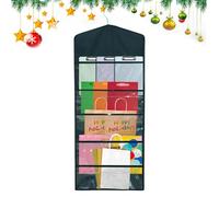 Range-Papier | Porte Double Face Suspendu | Rangement Suspendu Double Face pour Papier Emballage avec Poches Multiples pour Dortoir Université Bureau