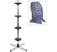 HP-Autozubehör Support de rangement pour 4 roues - pneus jusqu'à 295 mm - avec housses
