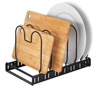 Range poêle casserole et couvercle extensible - WENKO - Noir - Style Industriel - Loft