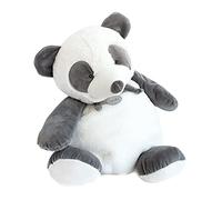 BABY NAT' - Peluche Range-Pyjama Enfant - Peluche Panda Douce - Cadeau Enfant - 40 cm - Gris/Blanc - Mon Petit Panda - Lavable en Machine 30°C - Parfait Pour Les Câlins Enfants - BN0461