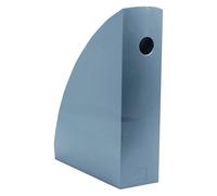 Exacompta - Réf. 18270D - 1 Porte-revue MAG-CUBE Autentik, classeur à revue, catalogues, magazines, rangement pour documents A4 et A4+ - Largeur 8,2 cm - Bleu gris
