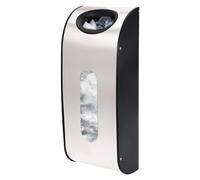 Range Sac Plastique, Support Mural en Plastique Distributeur Sac Porte avec 4 Autocollants Non Marquants, Convient pour la Cuisine, Salle de Bain, Chambre à Coucher, etc, 16,5×9×39,5cm