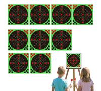 Range Target 8 inches Adhesive Bright Fluorescent Paper - 10 Piece Reactive Targets for Training Use | High Visibility Neon Color Design System, Strong Self Adhesive Backing Structure Feature