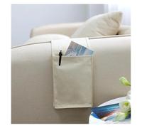 Range Telecommande Canape Sac de rangement de chevet en coton et lin, organisateur de lit, sac de bureau, canapé TV, télécommande, sac suspendu, organisateur de rangement, pochettes de support de lit(