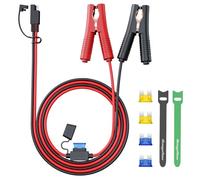 Range Tour Câble d'extension solaire, pince crocodile vers connecteur SAE, adaptateur SAE 14 AWG 12 V vers câble de déconnexion pince crocodile (câble d'extension pince crocodile vers connecteur SAE)