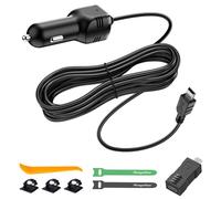 Range Tour Chargeur de Voiture pour caméra embarquée, Interface Micro USB et Mini USB, enregistreur de Conduite, Cordon d'alimentation 3,5 m, 12 V/24 V vers DC 5 V 2 A