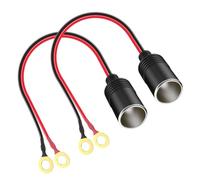 Range Tour Lot de 2 Prises Allume-Cigare Robustes avec bornes à œillets 14 AWG 0,3 m (Prise Femelle avec bornes à œillet)