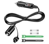 Range Tour Rallonge Allume-Cigare, 12V-24V pour Prise Allume-Cigare 1,8m Prise mâle vers Femelle Câble d'extension Robuste pour Voiture avec fusible Remplaçable 15A
