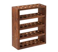 Range Œufs Bois Support Œufs Porte Œufs Présentoir Œufs Casier 5 Paliers en Bois Massif Style Ferme avec Trous Uniformes à Fixer au Mur et Poser Adapté à Cuisine Garde-manger 30cm X 11cm X 36cm