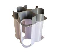 Rangemement Blanc pour 12 Pots et 12 couvercles pour yaourtière multidélices (Gris)