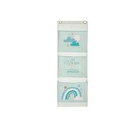- Rangement 3 Compartiments Enfant 55cm Bleu