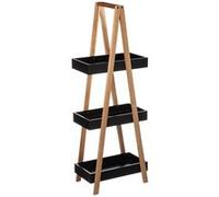 Rangement 3 niveaux salle de bain Natureo noir Noir G