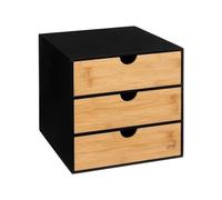 Rangement 3 tiroirs bambou Noir Bava - 5 five simply smart