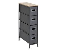 Rangement 4 tiroirs tissu gris anthracite - 5 five simply smart