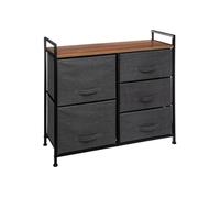 Rangement 5 tiroirs gris foncé