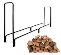 RANGEMENT A BOIS EN ACIER NOIR 240X36X120CM RACK POUR BOIS DE CHAUFFAGE, RANG...