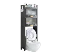 Rangement au-dessus des toilettes - Étagères de salle de bain multicouches pour économiser de l'espace, idéale pour les petites salles de bains et salles de séjour, optimise l'efficacité du stockage