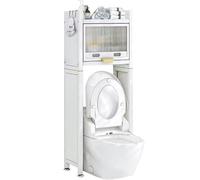 Rangement au-dessus des toilettes pour salle de bain et étagère multi-couches Idéal pour les petites salles de bains et salles de séjour Maximise l'efficacité du stockage