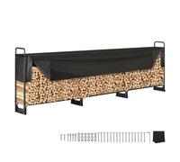 Rangement bois - Porte-bûches extérieur 12.7ft avec housse 600D Oxford pour 3/4 corde