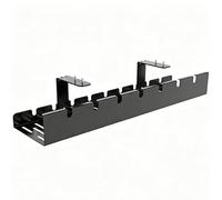 Rangement Cable Bureau Cable Management Bureau 50x12cm Grande Capacité Fixation par Vis pour ÀaDomicile(Black)