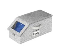 Rangement Chapeau Empilable, Rangement Empilable pour 24 Chapeaux avec Fenêtre Transparente, Coffret avec Fenêtre Transparente pour Placard Chambre