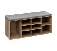 Rangement Chaussure Design Chic Banc En Bois Nat 9 Places -L105xp34xh49cm Beige