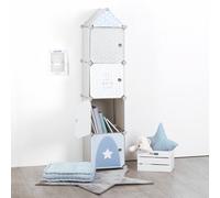 Rangement Colonne 4 Casiers - Sunny Gris TU