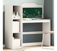 vidaXL Bureau ROROS Moderne avec tableau noir Blanc 120x45x118,5 cm Bois d'ingénierie
