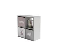 Rangement cubes Loni 2x2 blanc