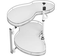 Rangement d'angle coulissant - Carrousel d'armoire de cuisine avec deux étagères pour une organisation efficace dans les armoires de 91,4 cm