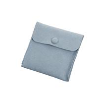 Rangement De Bijou Lot de 5 pochettes cadeaux for bijoux 8 cm avec bouton-pression, luxe for colliers, bagues, boucles d'oreilles(Blue)