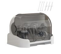 Rangement De Bouteilles Anti-poussière - 31,5x25.5x25cm Égouttoir À Biberons Pour Bébé Avec Bac À Eau Amovible | Rangement De Bouteille Anti-poussière Pour Egouttoir Biberon Bebe Et Couverts