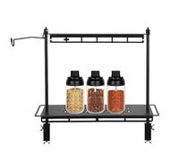 Rangement de camping pliable - Table de camping pliable avec support pour lanterne | Sac de rangement portable robuste pliable pour lumières de camping, tasses, casseroles