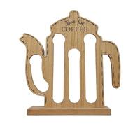 Rangement de capsules de café - Petite étagère en forme de marmite Décoration de maison artisanale en bois, organisateur de support pour capsules d'espresso sur plan de travail | Esthétique du sopor