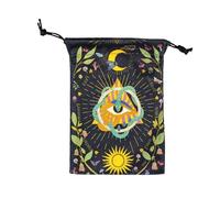 Rangement de cartes de tarot - Pochette à bijoux avec cordon de serrage - Organiseur de protection imprimé pour adolescents, débutants, adultes, amateurs de rassemblements quotidiens, voyage, fête