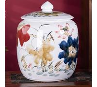 Rangement De Céréales Et De Riz Récipient En Céramique, Récipient De Rangement De Riz, Pot De Riz En Céramique, Seau De Riz En Céramique Avec Couvercle , Pour Grains Coll(Size:Capacity 15kg,Color:a)