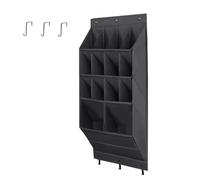 Rangement de Chaussure Suspendu Porte, Rangement à Chaussures Mural en Tissu avec Grande Poche Profonde, Sac de Rangement à Suspendre pour Chambre à Coucher, Salle de Bain, Caravane , Noir,14 Poches