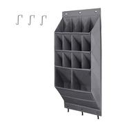 Rangement de Chaussure Suspendu Porte, Rangement à Chaussures Mural en Tissu avec Grande Poche Profonde, Sac de Rangement à Suspendre pour Chambre à Coucher, Salle de Bain, Caravane , Gris,14 Poches